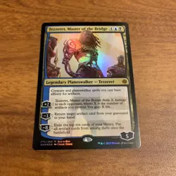 MTG Tezzeret, Master of the Bridge Foil Buy-A-Box Promo Card War of the Spark - Image 1