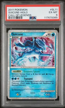 Suicune Shiny - SL11 - Call Of Legends Vintage Pokemon Card - PSA 6 - Image 1