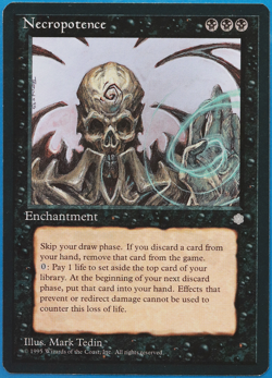 Necropotence Ice Age NM Black Rare MAGIC GATHERING CARD (ID# 506674) ABUGames - Image 1