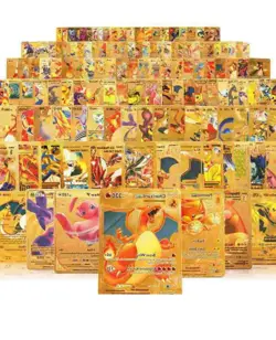 Pokemon 55 Piece Gold Foil Cards Vmax V Ex - Image 1