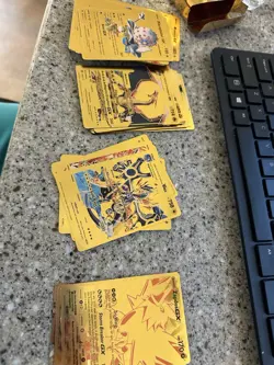 Pokemon 55 Piece Gold Foil Cards Vmax V Ex - Image 3