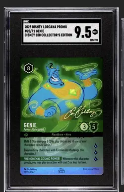 2023 Lorcana Genie D100 English 20/P1 The First Chapter Enchanted Promo- SGC 9.5 - Image 1