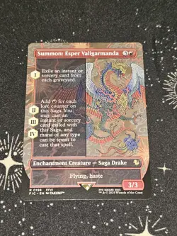 Summon: Esper Valigarmanda 198, Borderless Reg, Final Fantasy, FIC MTG TCG - Image 1