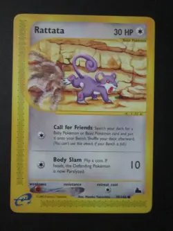 RATTATA POKEMON CARD 90/144 SKYRIDGE NON HOLO NEVER PLAYED NM- - Image 1
