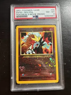 Entei Reverse Holo - PSA 8 - Black Star Promo #34 - 2001 - Pokemon Card - Image 1