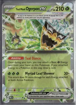 Pokemon TCG Pokemon Teal Mask Ogerpon Ex Double Rare Holo - Image 1