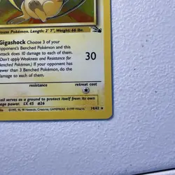 Pokemon TCG Raichu Fossil Holo Card 14/62 Unlimited Rare - LP - Image 5