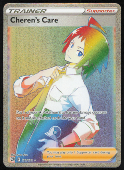 Pokemon TCG Cheren's Care (Secret) 177/172 Swsh09: Brilliant Stars Holo NM - Image 1