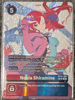 Digimon Card Game Nokia Shiramine BT22-084 Alt Art SP SR Cyber Eden - Image 1