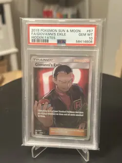 Pokemon PSA 10 Giovanni's Exile FA 67/68 Hidden Fates English - Read Description - Image 1