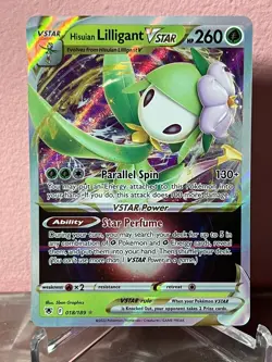 Pokemon TCG Hisuian Lilligant VSTAR Astral Radiance 018/189 Holo Ultra Rare - Image 1