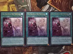 Yugioh - 3x The Fallen & The Virtuous CH01-EN019 Ultra Rare 1st Ed NM In Hand - Image 1