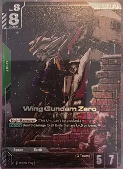 Gundam Card Game Wing Gundam Zero (LR+) GD01-024 Newtype Rising - Pack Fresh - Image 1