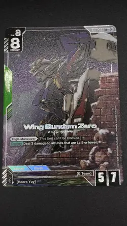 Gundam Card Game Wing Gundam Zero (LR+) GD01-024 Newtype Rising - Pack Fresh - Image 2