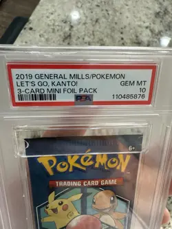 PSA 10 Pokemon 2019 General Mills 3 Card Booster Pack LOW POP - Image 5