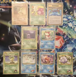 Japanese Vintage Pokemon Pack 9 Cards Clean Collection Top 5 NM, Bottom Row 4 LP - Image 1
