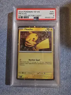 PSA 9 MINT Pikachu 051/162 COSMOS HOLO Collector Chest PROMO Pokemon Card - Image 1