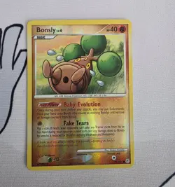 Pokemon Card - Bonsly Diamond and Pearl 71/130 Common Reverse Holo MP - Image 1