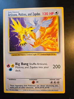 Vintage Jumbo Articuno, Moltres And Zapdos Jumbo Promo Card - Pokemon Movie - Image 1