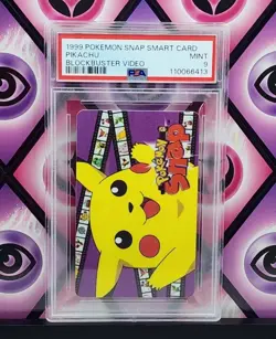 Pokemon Snap Smart Card Pikachu PSA 9 Blockbuster Video Ships Fast!!! - Image 1