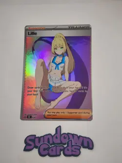 Lillie HOLO Full Art Pokemon Anime Waifu DIY Trainer Art card SC034 - Image 3
