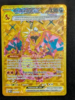 Pokemon TCG Charizard EX Holo Card Sv03: Obsidian Flames 228/197 - Image 1