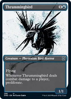 Thrummingbird (Showcase) 288 MTG NM Phyrexia: All Will Be One - Image 1