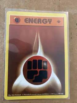 Pokemon TCG Fighting Energy Base Set 97/102 1st Edition Never Played Near Mint - Image 1