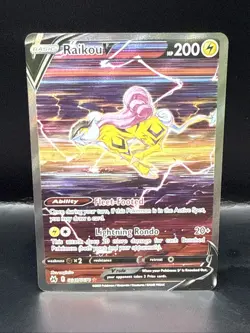 Pokemon TCG Crown Zenith Galarian Gallery Ultra Rare Raikou v GG41/GG70 B - Image 2