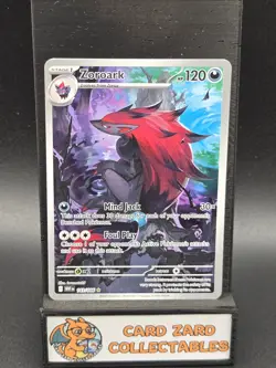 2025 POKEMON WHITE FLARE EN ZOROARK ILLUSTRATION RARE #143 MINT - Image 1