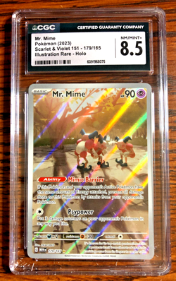 Mr. Mime Illustration Rare #179 - CGC NM/MINT+ 8.5 - MEW-EN SV 151 - Pokemon TCG - Image 1