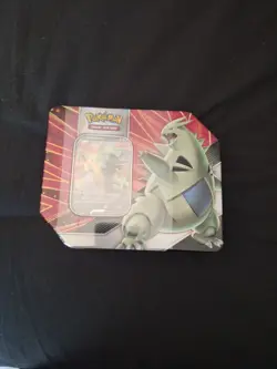 Pokemon Tyranitar V Strikers Tin Factory sealed 5 packs 820650809552 - Image 1