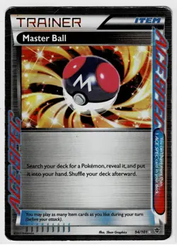 Master Ball 94/101 Pokemon Plasma Blast Ace Spec Holo Rare HP DMG - Image 1