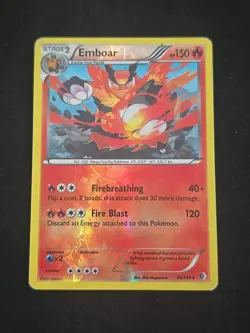 Emboar 26/149 Boundaries Crossed Reverse Holo Rare Pokemon TCG Light Played - Image 1