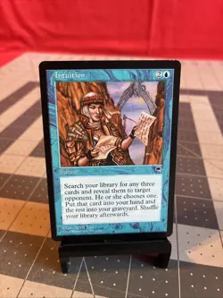 Vintage 1997 MTG Tempest Intuition Card NM - Image 1