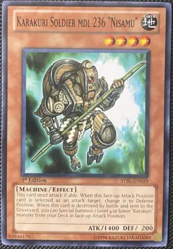Karakuri Soldier mdl 236 "Nisamu" STBL-EN019 Starstrike Blast 1st Ed Yugioh Card - Image 1