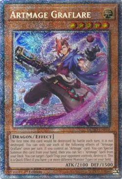 Yugioh! LP Artmage Graflare - DUAD-EN010 - Starlight Rare - 1st Edition Lightly - Image 1