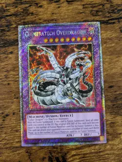 YU-GI-OH CHIMERATECH OVER DRAGON RA04-EN166 PLATINUM SECRET RARE NM - Image 1