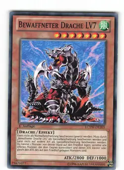 Yugioh BEWAFFNETER DRACHE LV7 , lcyw-de205 Common deutsch Near Mint 1. Auflage - Image 1