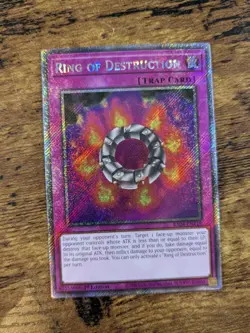 YU-GI-OH RING OF DESTRUCTION RA04-EN119 PLATINUM SECRET RARE NM - Image 1