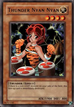 Thunder Nyan Nyan Unl Ed Rare LOD-059 Yu-Gi-Oh! - Image 1