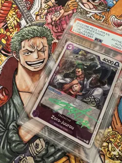 2023 One Piece Zoro-juurou Op07-067 Signed Chris Sabat PSA 10 Autograph 10 Card - Image 1