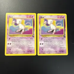 Mew 1995 Promo Pokemon Card #151 Black Star 2X two of them - Image 1