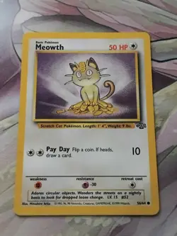 Meowth #56/64 - MP - Jungle Pokemon Card - Image 1