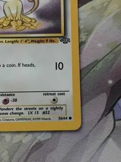 Meowth #56/64 - MP - Jungle Pokemon Card - Image 5