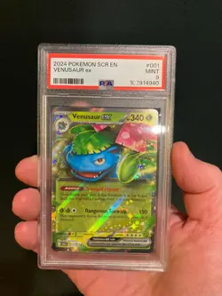 PSA 9 MINT Venusaur ex 001/142 Stellar Crown DOUBLE RARE Pokemon Card NEW SLAB - Image 1