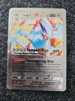Lugia VStar HP280 Silver Foil Fan Art Textured Collector Pokemon Card 139/195 - Image 1