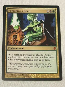 MTG Pernicious Deed Conspiracy Mythic Card 191/210 Regular NM Condition - Image 1