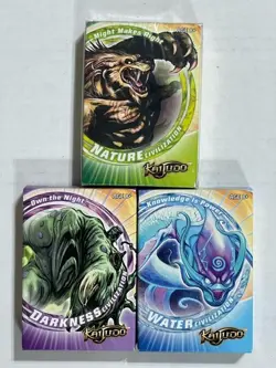 Lot Of (3) 2012 Kaijudo Nature, Water, Darkness 40 Card Decks - Image 1