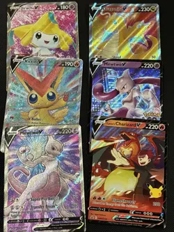 Pokemon TCG: SWSH: 6 Card Lot- Promos, Celebrations, Pokemon go, Full Art V - Image 1